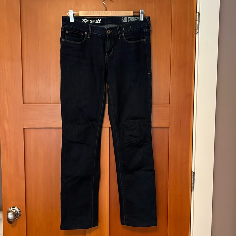 Madewell Rail Straight Jeans Dark blue wash women's size 27